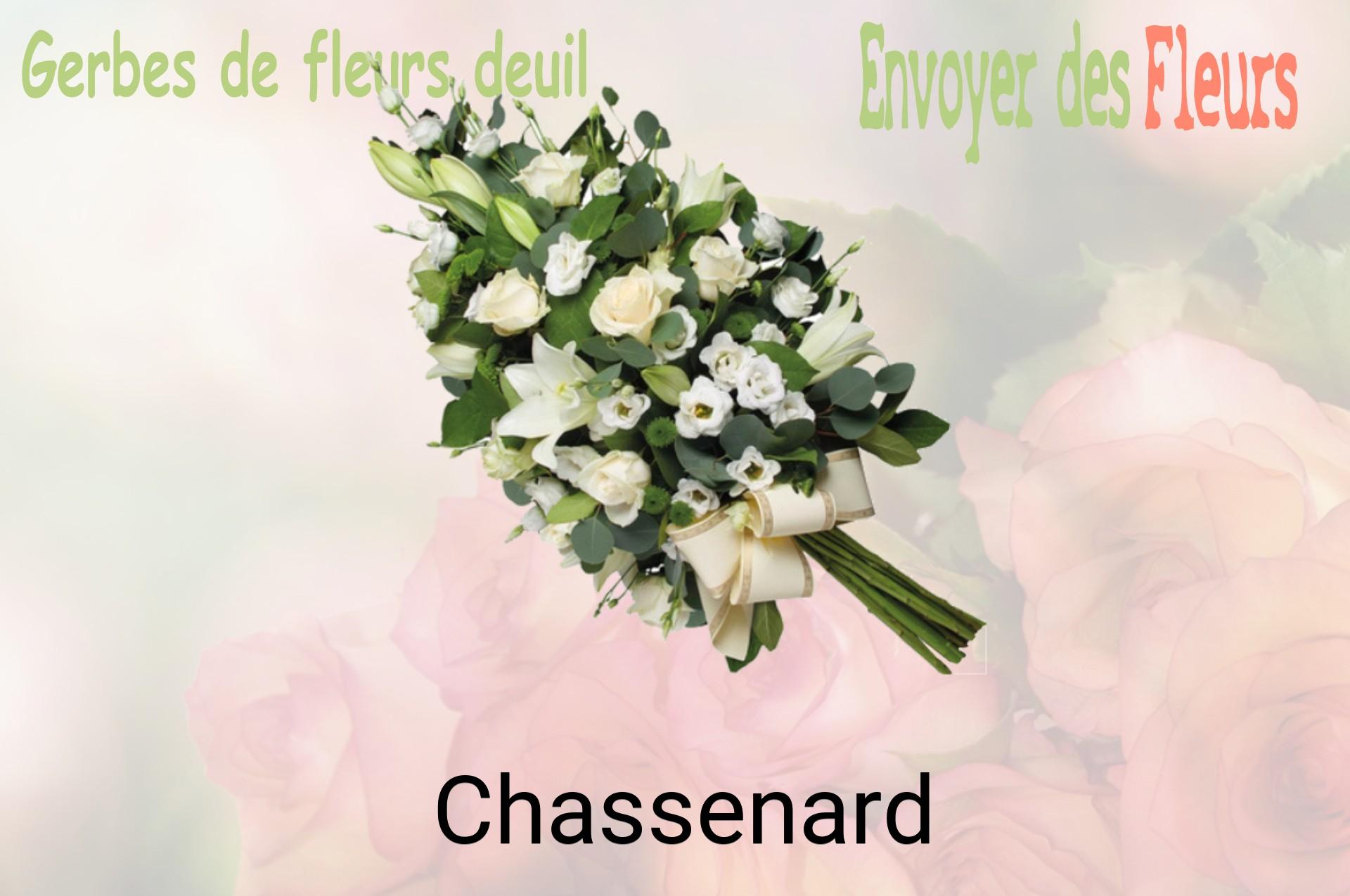 Gerbe de fleurs de deuil livrée à Chassenard